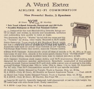 Airline GAA-2509A ; Montgomery Ward & Co (ID = 2095481) Radio