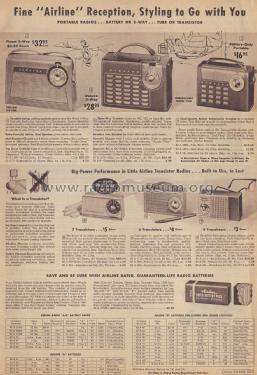 Airline GEN-1105A; Montgomery Ward & Co (ID = 2121362) Radio