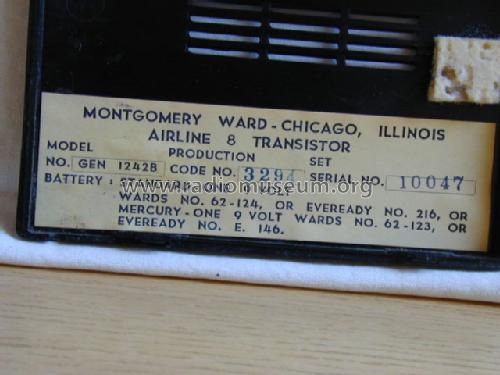 Airline GEN 1242 B; Montgomery Ward & Co (ID = 644517) Radio