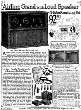 Airline Grand with Loud Speaker ; Montgomery Ward & Co (ID = 1105251) Radio