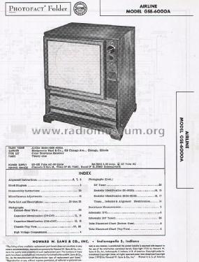 Airline GSE-6000A ; Montgomery Ward & Co (ID = 1768284) Televisore
