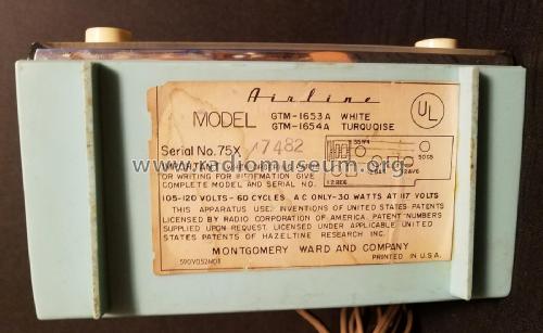 Airline GTM-1654A; Montgomery Ward & Co (ID = 2504392) Radio