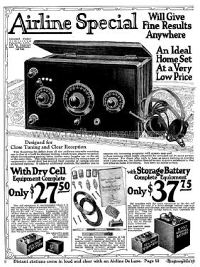 Airline Special 1923/1924 Model W-2; Montgomery Ward & Co (ID = 1105168) Radio