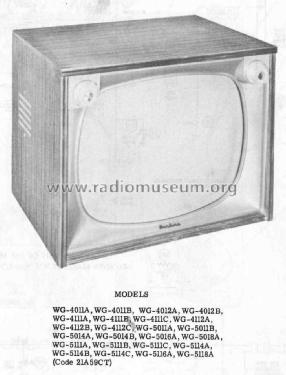 Airline WG-5014B Code 21A59CT; Montgomery Ward & Co (ID = 2151234) Television