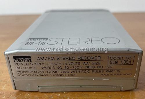 AM-FM Stereo Receiver GEN 1130A; Montgomery Ward & Co (ID = 2905215) Radio