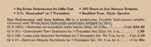Seven Transistor GTM-1201A; Montgomery Ward & Co (ID = 2135540) Radio