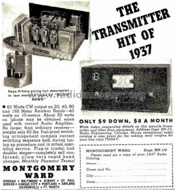 Transmitter Modulator ; Montgomery Ward & Co (ID = 1808085) Amateur-D