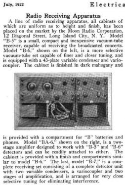 Vacuum Tube Receiver Model B-7; Moon Radio Corp.; (ID = 1589477) Radio