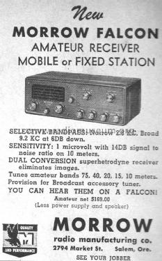Falcon ; Morrow Radio Mfg. Co (ID = 2079514) Amateur-R