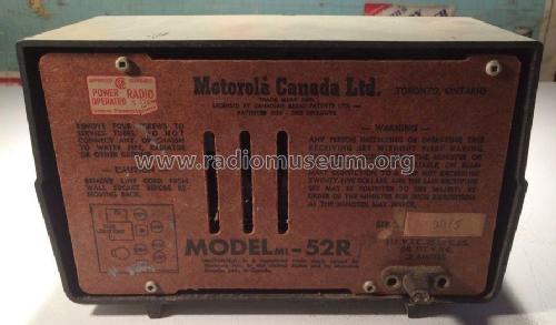 ML-52R Ch= HS351; Motorola Canada Ltd. (ID = 2234689) Radio