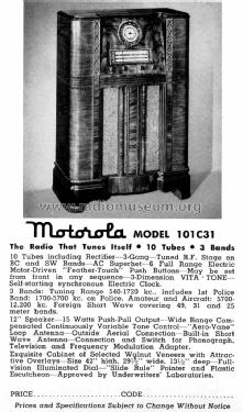 101C31 ; Motorola Inc. ex (ID = 1428524) Radio