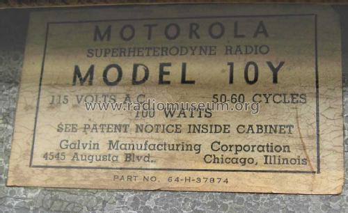 10Y Ch= 10-1; Motorola Inc. ex (ID = 792931) Radio