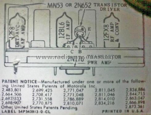 310X ; Motorola Inc. ex (ID = 1126060) Car Radio