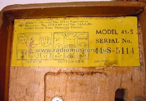 41S ; Motorola Inc. ex (ID = 211154) Radio