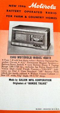 45B12 Ch= HS8; Motorola Inc. ex (ID = 1532685) Radio