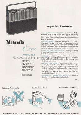 52B7 'Escort' Ch= HS-305; Motorola Inc. ex (ID = 1693551) Radio