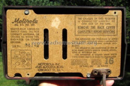 52R16 Ch= HS-289; Motorola Inc. ex (ID = 1051257) Radio