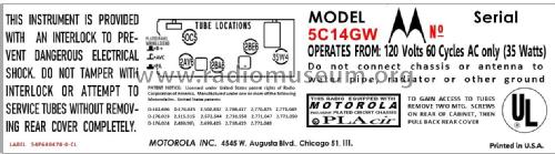 5C14GW Ch= HS-661; Motorola Inc. ex (ID = 2908621) Radio