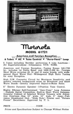 61T21 ; Motorola Inc. ex (ID = 1428529) Radio