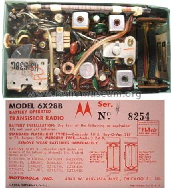 6X28B Ch= HS-638; Motorola Inc. ex (ID = 408200) Radio