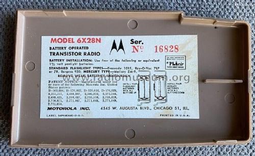 6X28N Ch= HS-638; Motorola Inc. ex (ID = 2957598) Radio