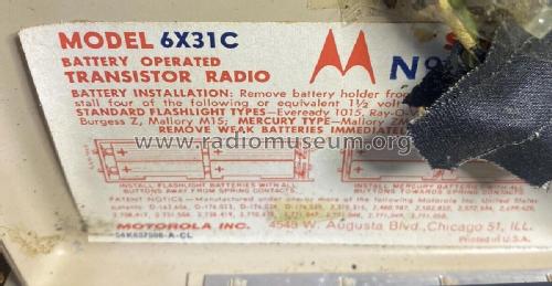6X31C Ch= HS-564; Motorola Inc. ex (ID = 2958589) Radio