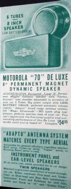 70 ; Motorola Inc. ex (ID = 1958722) Car Radio