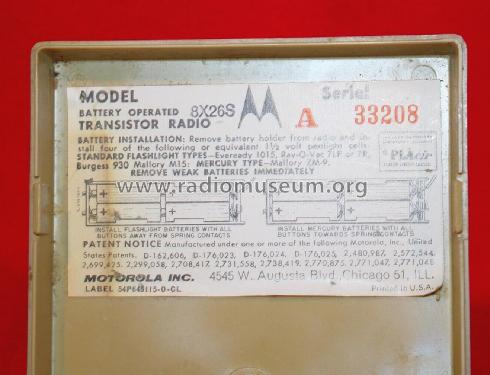 8X26S Ch= HS-679; Motorola Inc. ex (ID = 2958532) Radio