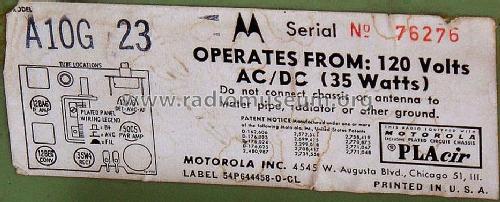 A10G Ch= HS-810; Motorola Inc. ex (ID = 1414658) Radio