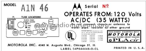 A1N-46 Ch=HS-744; Motorola Inc. ex (ID = 2908626) Radio