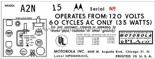 A2N Ch= HS-745; Motorola Inc. ex (ID = 2892305) Radio