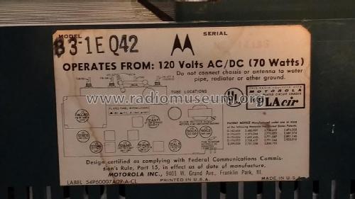 B3E Ch= HS-821; Motorola Inc. ex (ID = 2226527) Radio