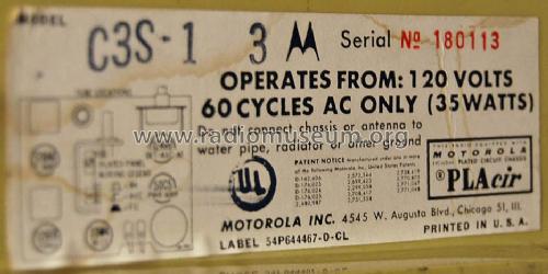 C3S-1 Ch= HS-750; Motorola Inc. ex (ID = 1703976) Radio