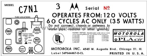 C7N1-2; Motorola Inc. ex (ID = 2892885) Radio