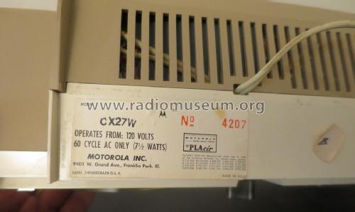 CX27W; Motorola Inc. ex (ID = 2874602) Radio