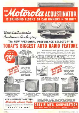 Golden Voice 1937; Motorola Inc. ex (ID = 1030658) Car Radio