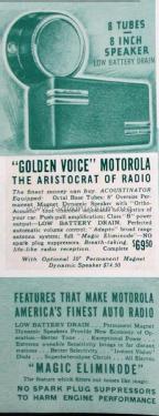 Golden Voice 1937; Motorola Inc. ex (ID = 1958723) Car Radio