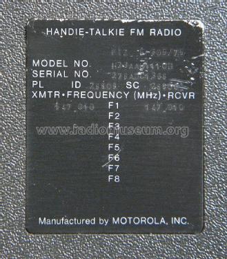 Handie-Talkie FM Radio MX 350; Motorola Inc. ex (ID = 1828679) Commercial TRX