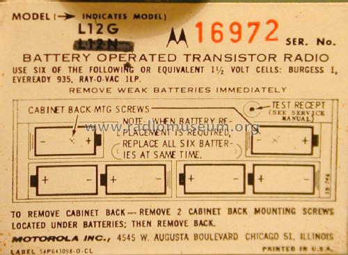 Power 8 L12G Ch= HS-728; Motorola Inc. ex (ID = 1129766) Radio