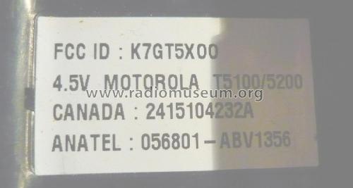 TalkABOUT T5200; Motorola Inc. ex (ID = 1836298) Amat TRX