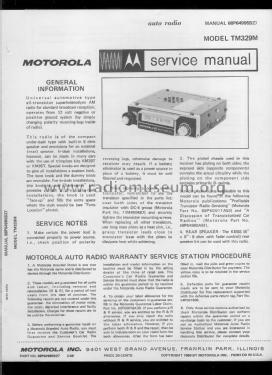 TM329M; Motorola Inc. ex (ID = 2841066) Autoradio