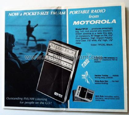 10 Transistor TP1D ; Motorola Inc. ex (ID = 1611714) Radio