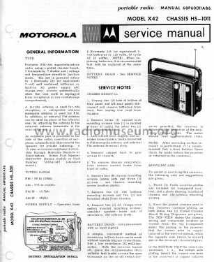 X42 Ch= HS-1011; Motorola Inc. ex (ID = 2024760) Radio