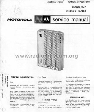 X47B, X47E Ch= HS-6108; Motorola Inc. ex (ID = 2024463) Radio