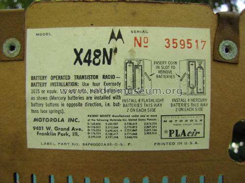 All Transistor X48N; Motorola Inc. ex (ID = 2265637) Radio