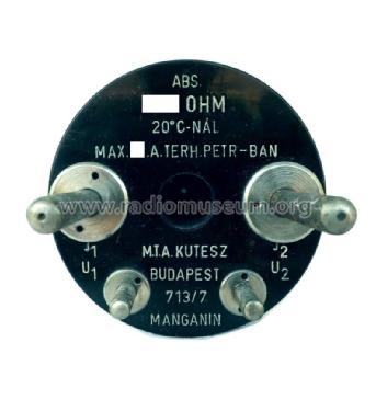 Normál Elenállás - Resistor Standard E-144/6; MTA Kutatási (ID = 2469398) Equipment