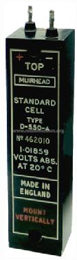 Standard Cell D-550-A; Muirhead & Co. Ltd.; (ID = 1722851) Equipment