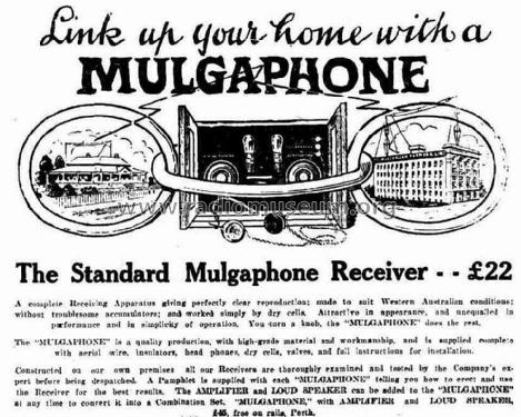 2-Valve Receiver in Oak Cabinet Type RD; Mulgaphone; Perth, (ID = 2111223) Radio