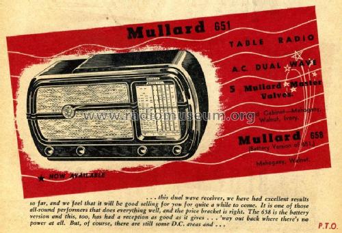 651; Mullard Radio (ID = 2116679) Radio