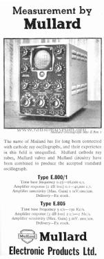 Oscillograph E.805; Mullard Equipment (ID = 3017440) Equipment